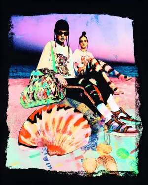 "2 beaches, 1 beach" art print by DeviationNation