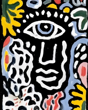 "Behind blue eye" art print by Melba