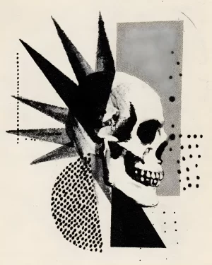 "But dead is punk" art print by Gorgona
