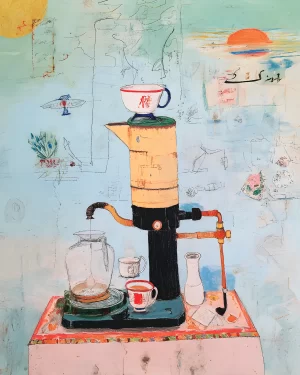 "Coffee machine" art print by peacearchive