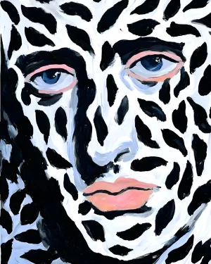 "Do I have something on my face?" art print by Melba