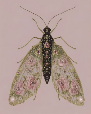 "Lady in pink" art print by mapofyou