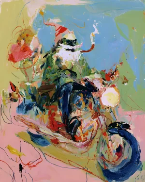 "Santa is coming to town" art print by BookOfPeople