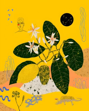 "Starfruit tree" art print by collage_garage