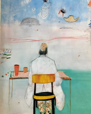 "italian life on the shore" art print by peacearchive