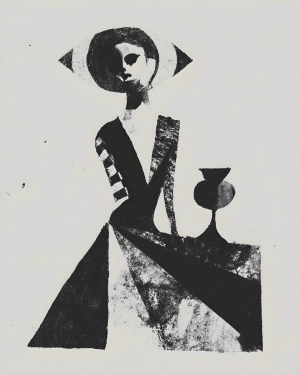 "Monochrome Oracle" art print by Gorgona