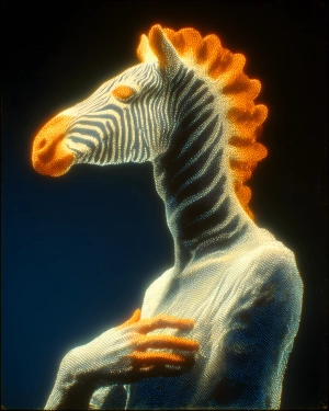 Neon Zebra Reverie
