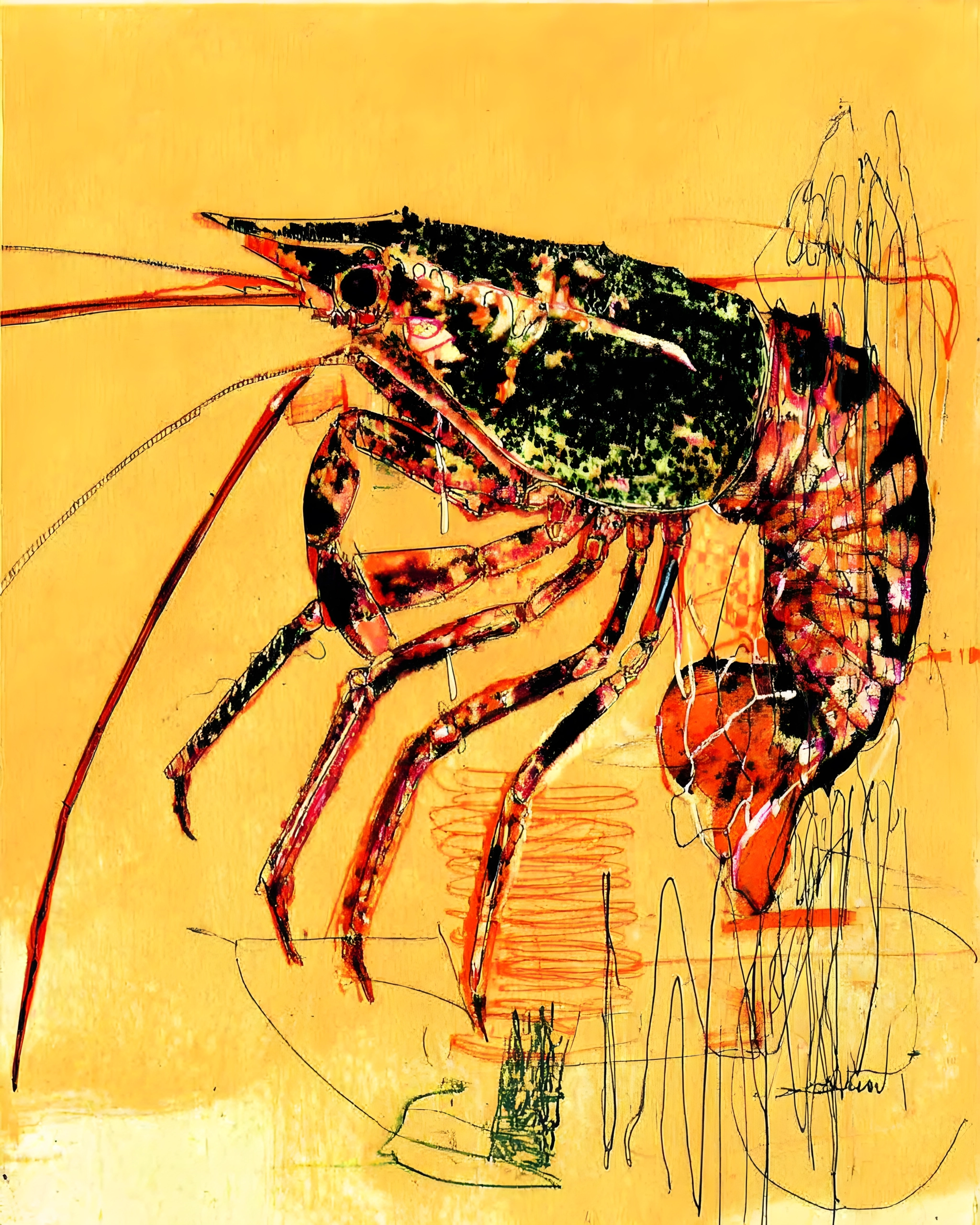 Prawn in Saffron Light