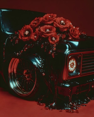 Roses on Chrome Night